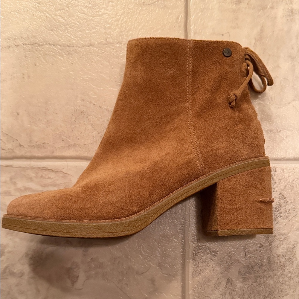UGG Chestnut Suede Ankle Booties